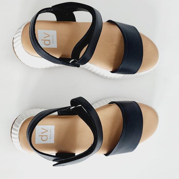 Dolce Vita Black and White Platform Sandals - Picture 2 of 8